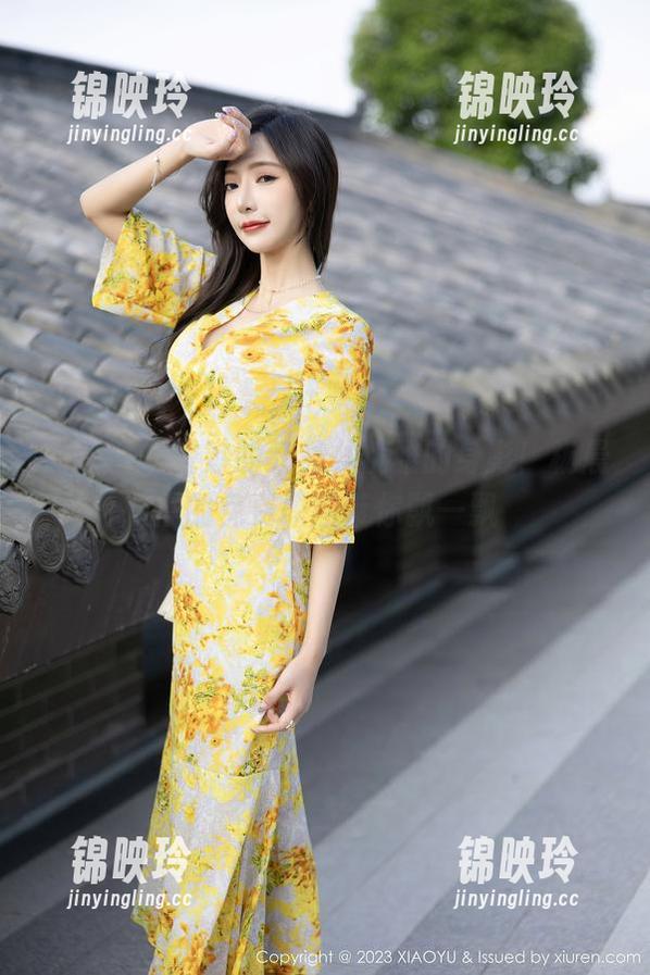 语画界 - 曼妙的红裙，优雅的身影！杨晨晨的免费原图带你飘一飘